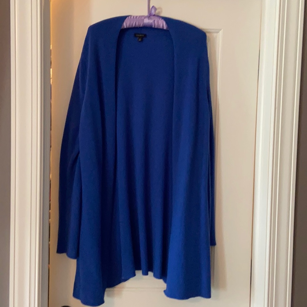 Talbots Royal Blue Open-Front Cardigan